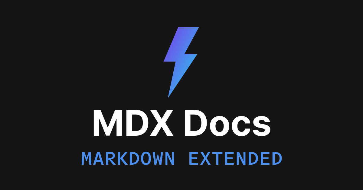The MDX Docs website