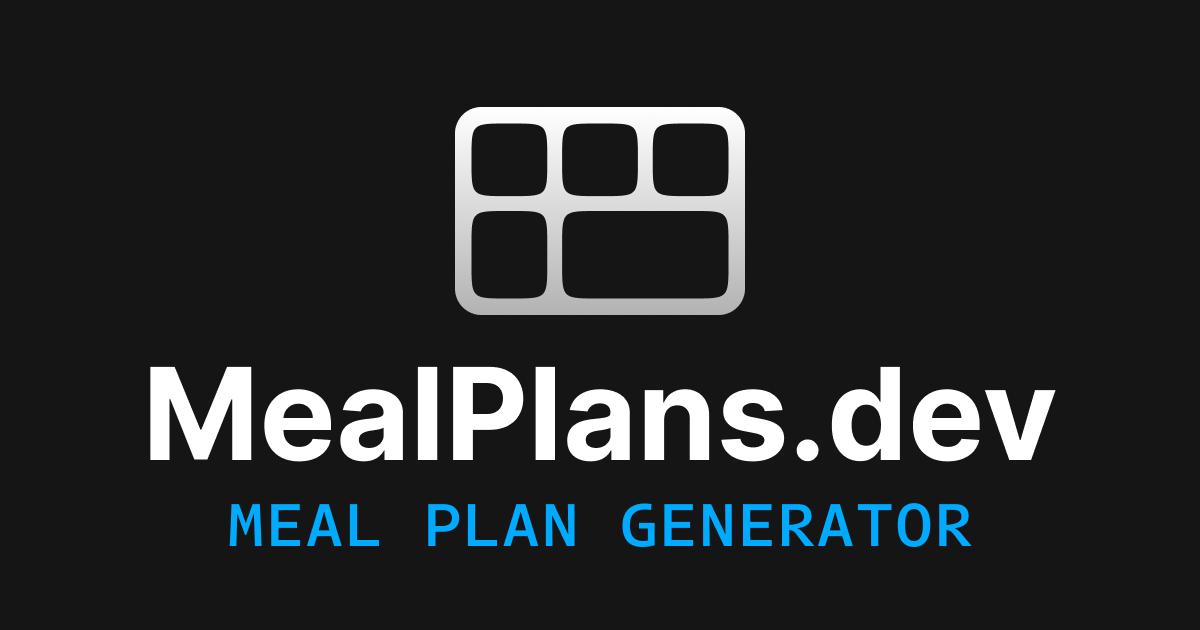 MealPlans.dev